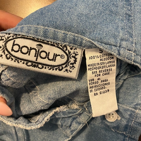 RARE FIND! BONJOUR JEAN BRA CROP TOP VINTAGE 90s S - Picture 3 of 3